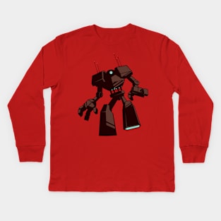 Giant Robot Isolated Kids Long Sleeve T-Shirt